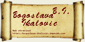 Bogoslava Ikalović vizit kartica